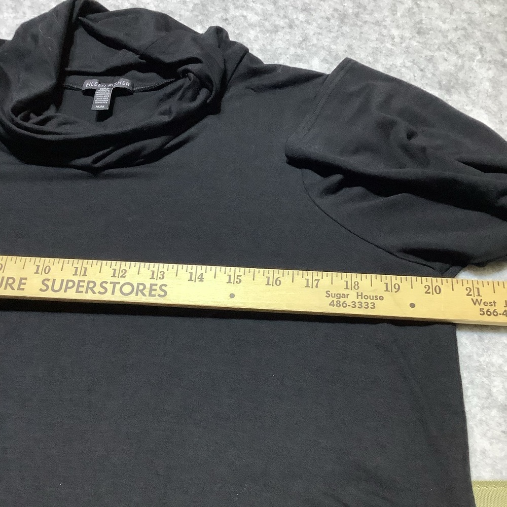 Eileen Fisher Black Long Sleeve Dress - Picture 3 of 6